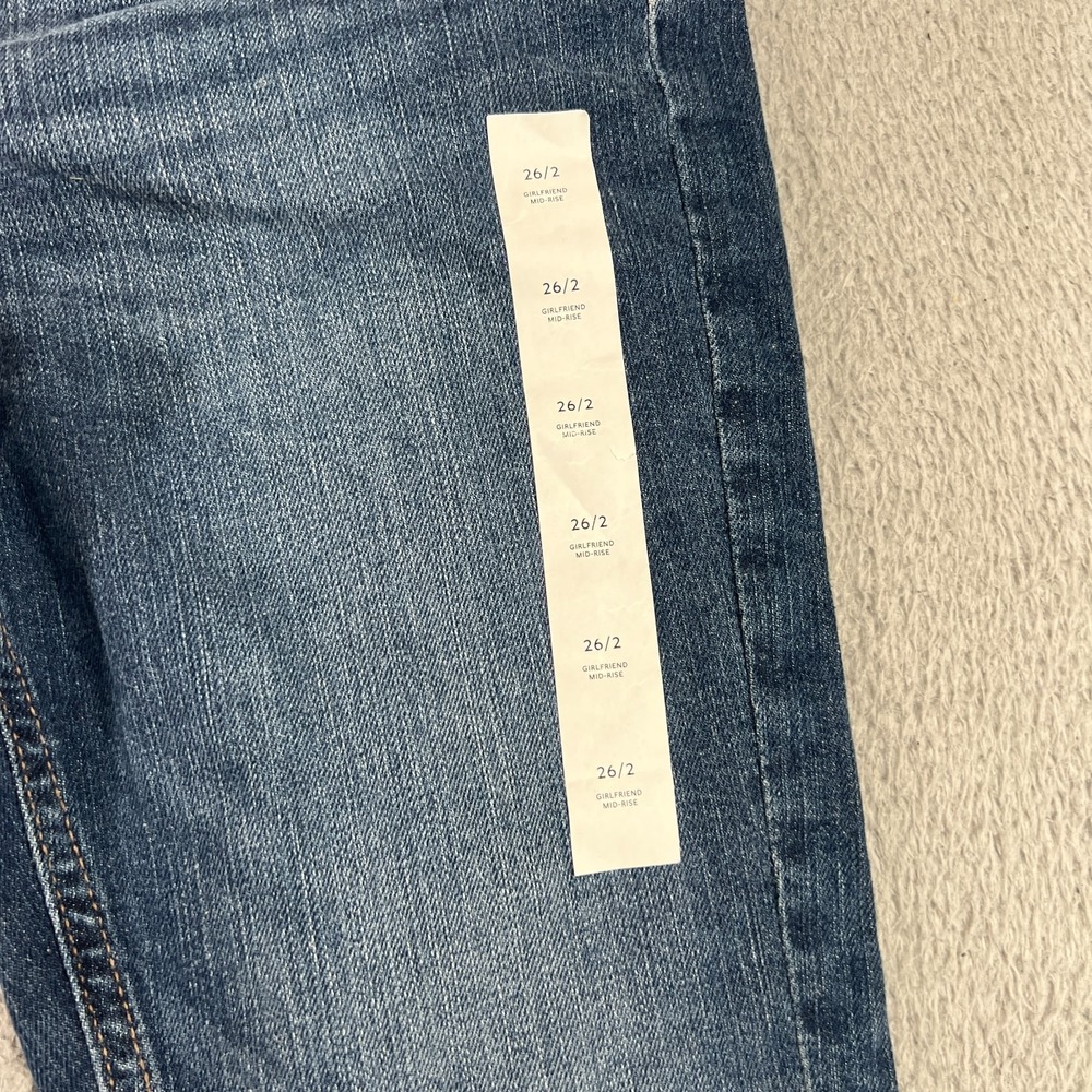 Banana Republic Jeans Womens 2 26 Mid Rise Girlfriend Fit Blue Denim - Picture 3 of 15